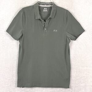 KUIU Polo Shirt Mens M Gray Embroidered Stretch Preppy Outdoor Hunting Golf